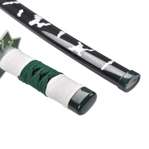 Espada Nichirin de 45 cm del Anime Japonés Demon Slayer <span class=keywords><strong>Kimetsu</strong></span> <span class=keywords><strong>No</strong></span> <span class=keywords><strong>Yaiba</strong></span>, Réplica de Sanemi Shinazugawa, Mini Espada de Juguete de Acero Inoxidable <span class=keywords><strong>No</strong></span> Funcional - Product Image 4