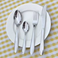 ENSEMBLE DE COUVERTS DE HAUTE QUALITÉ 16/24 PCS SERVIR LE DÎNER EN ACIER INOXYDABLE dans UNE BOÎTE CADEAU