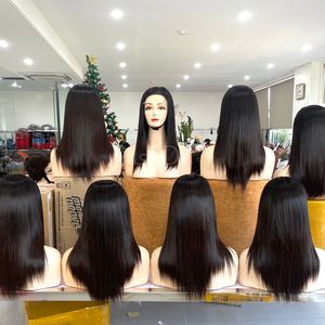 Pelucas Hermosas de la Más Alta Calidad, Cabello Humano Real 100% Vietnamita, Liso, Color Personalizable, Peluca con Cierre 2025 - Product Image 1