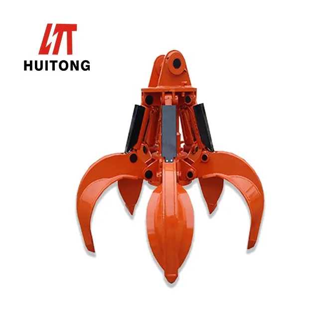 Factory Direct Sale Excavator 360度Rotation Hydraulic Orange Peel Grab Steel Scrap Grapple