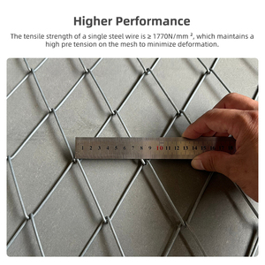 Hellingbeschermingsnet systeem kettingscherm gaashekwerk hoogwaardig treksterk netwerk voor bescherming tegen rotswallen en het opvangen van bergafvallende materialen - Product Image 5