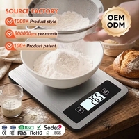 Moderne stijl 5000G Max D=1G Elektronische digitale keukenweegschaal voor vlees, fruit, voedingswaarde en voedsel