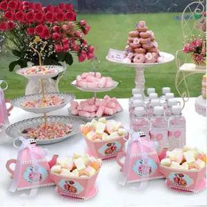 OEM Chocolate Cotton Candy Tea Party Favors Wedding Baklava Dessert Macaroons Crepe Small Cookie Taco Muffin Gifts Packaging Box