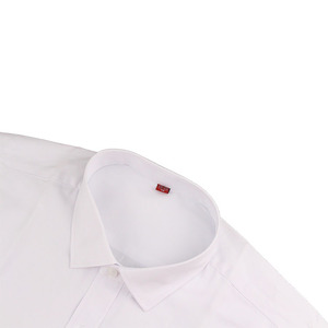 Personalizado de algodón de los hombres de poliéster color sólido camisa manga corta vestido - Product Image 4