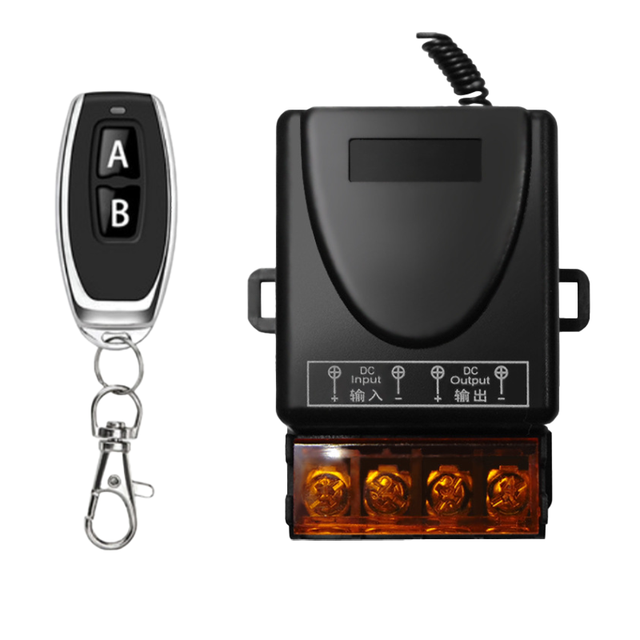 433MHz RF Remote Control Switch EV1527 Learning Code DC12V-72V 100M Control Distance 2.5kW Load Power Intelligent Motor Control