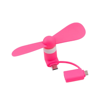 Mini ventilateur de refroidissement portable 2-en-1 pour téléphone, Type-C et Micro-USB, petit ventilateur de refroidissement pour iPhone/Android, cadeau promotionnel avec logo personnalisé