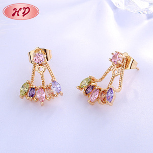 Fashion Geometric Crystal Cubic Zircon Stud <strong>Earrings</strong> Geometric <strong>Square</strong> Crystal <strong>Diamond</strong> Gold <strong>Earring</strong> for Ladies - Product Image 1