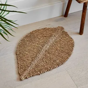 Natural Seagrass Woven Door Mat, Seagrass Leaf Doormat