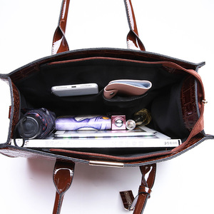 Sacs à bandoulière vintage de luxe pour femmes, en cuir PU, ensemble de 3 sacs à main pour femmes, sacs messager pour femmes - Product Image 5