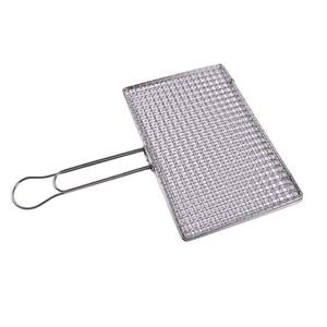 ตะแกรงย่างบาร์บีคิวสแตนเลส ดีไซน์ตะกร้าสไตล์เกาหลี ทนความร้อน ทนการกัดกร่อน พื้นผิวไม่ติดกระทะ สำหรับย่างปลา - Product Image 2