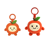 Op maat gemaakte knuffel oranje fruit knuffels knuffeldier sleutelhanger bouw uw merk gepersonaliseerd PP katoen gevuld 11-30CM