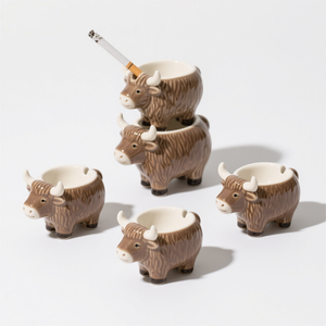 Cenicero de cerámica con forma de <span class=keywords><strong>vaca</strong></span> Highland, se acepta personalizado en cualquier color, tamaño, logotipo, forma - Product Image 2