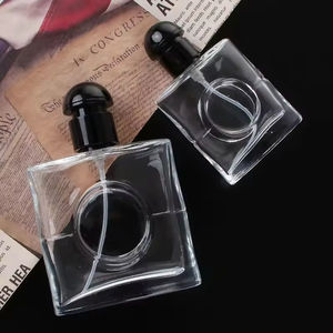 Mini vaporisateur en verre plat carré de 25ml 50ml 80ml de luxe personnalisé Bouteille de parfum en verre de luxe avec pompe de pulvérisation - Product Image 6