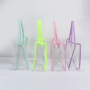 Sac à main de plage pour femme, grande capacité, pratique, en PVC transparent brodé, imperméable, idéal pour l'été, l'automne et le printemps – Nouvelle collection en promotion - Product Image 4