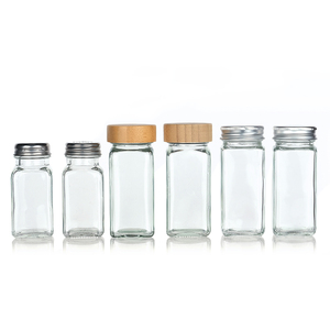 New Style Kitchen Utensils Seasoning 120ml 180ml Empty Square Containers Spice Jars WIth Lids