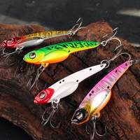 Hameçon triple anti-rouille avec revêtement en téflon, leurre vibrant en métal pour la pêche en kayak