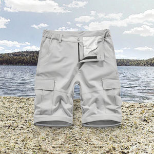 Shorts Cargo d'été légers pour hommes, coupe droite, en coton et polyester, taille mi-haute, tissés avec poches, design personnalisé, vente en gros - Product Image 2