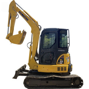 Mini-excavatrice sur chenilles hydraulique Komatsu PC55MR d'occasion, 5,5 tonnes, bras court, origine Japon, faible nombre d'heures de fonctionnement - Product Image 1
