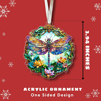 Ornement libellule personnalisé, ornements libellules pour cadeaux de Noël, femmes, hommes, ornement en acrylique