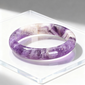 JD taşlar toptan Premium doğal ametist bileklik geniş bant için meditasyon bileklik manevi şifa kristal takı - Product Image 3