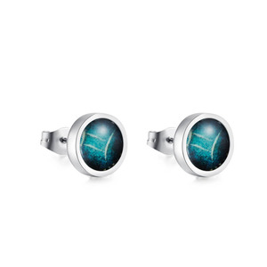 Pendientes de Acero Inoxidable con Diseño Luminoso del Zodiaco para Hombre y Mujer |   Pendientes que Brillan en la Oscuridad, Impermeables, Hipoalergénicos - Product Image 1