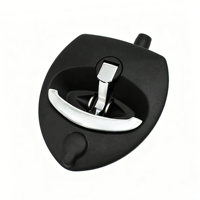 Poignée de serrure en T noire en nylon à compression pour attelage de remorque, caravane, camping-car, camion, boîte à outils