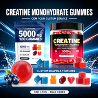 Créatine monohydrate en gommes OEM ODM Marque privée Force musculaire Exportation mondiale