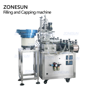 ZONESUN ZS-AFC1 Double Tête Magnétique Pompe Compte-gouttes Bouteille Rotatif Machine de Capsulage Remplissante Liquide Ligne - Product Image 5