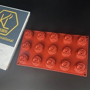 แม่พิมพ์อบขนมรูปดอกกุหลาบ 3 มิติ 15 ช่อง ยี่ห้อ <span class=keywords><strong>KaiLan</strong></span> ทำจากซิลิโคนแพลตตินัมเกรดอาหาร ปลอดสารพิษ ไม่ติดกระทะ ใช้กับเครื่องล้างจานและเตาอบได้ - Product Image 5