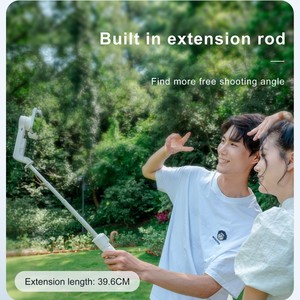 Stabilisateur Gimbal anti-vibrations, perche à selfie télescopique, rotation à 360°, support trépied pour smartphones jusqu'à 6,5 pouces - Product Image 3