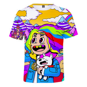Cool Rapper <span class=keywords><strong>69</strong></span> 6Ix9ine Tekashi69 T-Shirts pour le Sport Casual col rond impression 3D chemise hommes mode T-Shirts Tops vêtements - Product Image 5