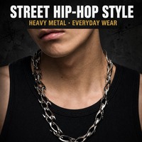 Bracelet en acier inoxydable avec rivets punk, chaîne à maillons tendance, ne se décolore pas, usine de bijoux ODM OEM
