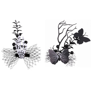 Pinza de Pelo Gótica de Halloween <span class=keywords><strong>con</strong></span> Telaraña, Hueso de Garra y Ramitas, Accesorio Espeluznante para Disfraz de Bruja o Vampiro - Product Image 5
