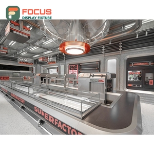 เคาน์เตอร์บริการร้านกาแฟขนาดใหญ่ แผงกระจกนิรภัย จุดชำระเงิน พื้นที่ทำงาน เคาน์เตอร์บริการหน้าร้าน - Product Image 5