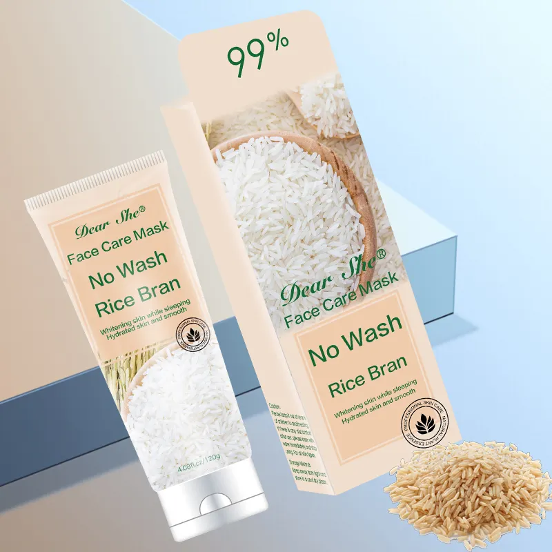 Groothandel Fabriek Prijs Natuurlijke Rijst Whitening Gratis Wassen Gezichtsmasker Hydraterende Gladmakende Huidverzorging Gezichtsmasker Gel
