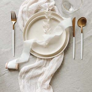 ผ้ากอซ Boho แฟนซีทองชิมเมอรี่ 100% โพลีเอสเตอร์สีเขียวสําหรับงานแต่งงานนักวิ่งโต๊ะโรสโกลด์ - Product Image 4