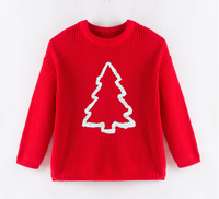 Suéter de Punto Cálido para Niñas, 100% Algodón, Bordado Personalizado con Nombre, Manga Larga, Otoño Invierno Navidad