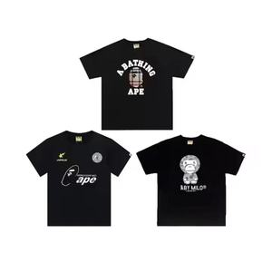 Camiseta de Diseñador de Moda al por Mayor para Hombre, Nuevo Estilo, Moderna, Holgada, Estampada, Bapees, 100% Algodón, Informal, Deportiva - Product Image 1