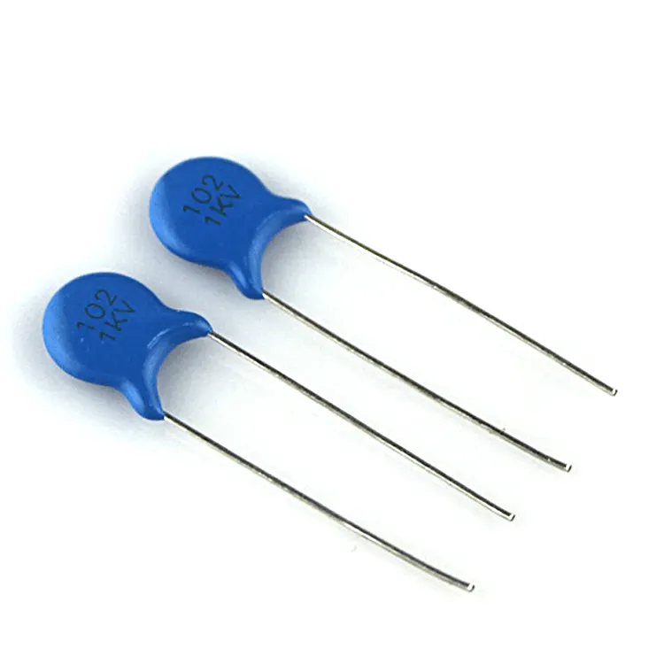 Высоковольтный конденсатор в наличии 1КВ 101 к 102 к высоковольтный синий Керамический дисковый конденсатор низкая цена конденсатор