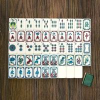 Tuiles de Mahjong Américaines de Luxe en Acrylique Gravées Vertes