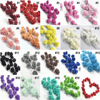 Ours en roses artificielles en tissu de soie avec boîte lumineuse LED - Saint-Valentin, Noël, Nouvel An, couleur personnalisée, intérieur/extérieur