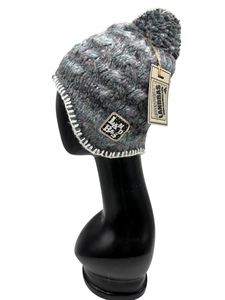 Bonnet tricoté d'excellente conception 56-58cm avec patch en cuir Cadeau de Noël Bonnet Chapeaux Méthode imprimée - Product Image 2