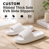 Sandales d'intérieur personnalisées en EVA à semelle épaisse, souples, massantes et antidérapantes pour la douche et la salle de bain – Vente en gros