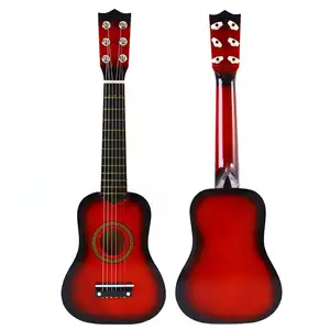 Renkli naylon 6 dizeleri Ukulele Mini gitar müzik aleti çocuk hediye için 21 inç Soprano Ukulele Basswood akustik oyuncak