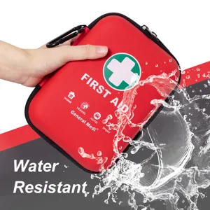 Estuche rígido personalizado Estuche rígido rojo ampliamente utilizado Botiquín de primeros auxilios impermeable con 170 piezas Suministros de primeros auxilios valiosos