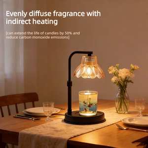 Pastoral Style Plug-in Flower Bud Shape <strong>Wax</strong> <strong>Melting</strong> Lamp Telescopic Aromatherapy Candle Lamp for Coffee Table - Product Image 2