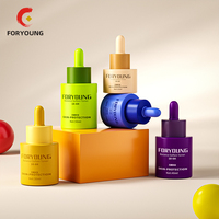 Botol Serum & Minyak Rambut Kaca Premium Warna-warni Alas Tebal Model Screw Dropper Biru Merah Hijau Kuning 15ml-50ml Kemasan