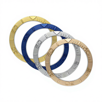 Raccord en acier inoxydable en métal convexe 007 Yacht YM accessoires de montre étui en cuir déflecteur à anneau convexe 38-30.7