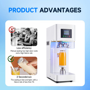 Nhà Máy Giá Chiều Cao Có Thể Điều Chỉnh Vòng Kéo Pet Nhôm Nhựa Máy Tính Để Bàn Điện Niêm Phong Máy Tin Seamer Có Thể Niêm Phong Cho Bán - Product Image 5