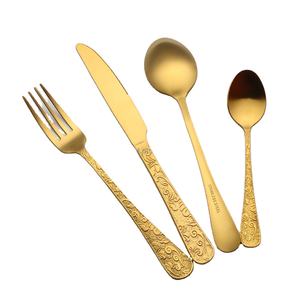 Couverts Vintage Or Mat de Qualité Alimentaire 16 Pcs <span class=keywords><strong>Villeroy</strong></span> <span class=keywords><strong>et</strong></span> <span class=keywords><strong>Boch</strong></span> Couverts Sets d'argenterie - Product Image 3